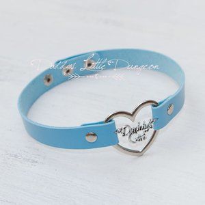 Pastel Blue Daddy's Girl choker or day collar. Perfect for cosplay, pastel goth,